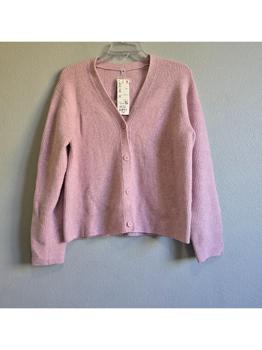 Uniqlo Mauve Pink V-neck Cardigan Girl's size 13